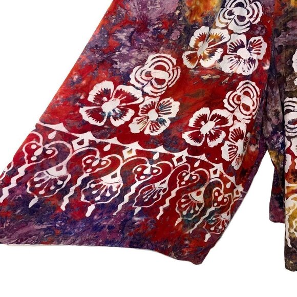 Lady Cactus Womens Shorts Top Set Size Medium M Vintage Batik Print Bohemian - Picture 5 of 12